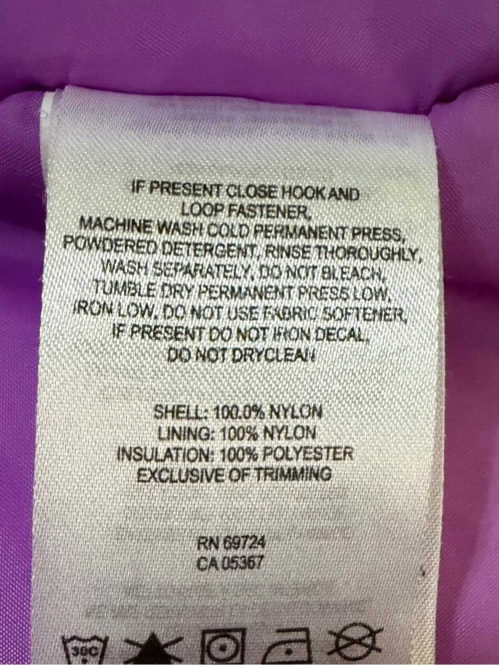 Columbia Girls Razzmadazzle Hooded Coat Jacket Purple Black Size Medium
